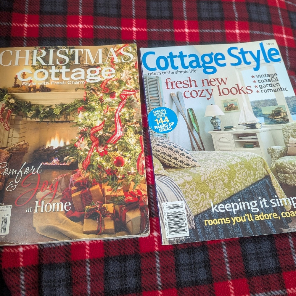 Christmas Cottage Journal Magazine 2914 & Cottage style Magazine 2014.